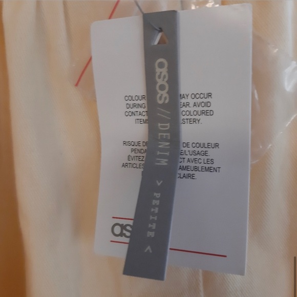 NWT Yellow Denim Button Down Skater Dress by ASOS Size 12 Petite - Picture 5 of 5